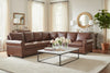 Image of Rockwell Traditional Three Piece Leather Sectional (As Configured)