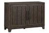 Image of Ronan Contemporary Door Storage Buffet Server In A Distressed Weathered Gray Finish