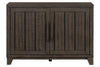 Image of Ronan Contemporary Door Storage Buffet Server In A Distressed Weathered Gray Finish