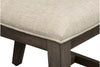 Image of Ronan Contemporary 5 Piece Round Pedestal Table Set In A Distressed Weathered Gray Finish