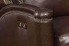 Image of Sayer Arroz Power "Quick Ship" Pillow Back Leather Recliner Chair - Club Furniture