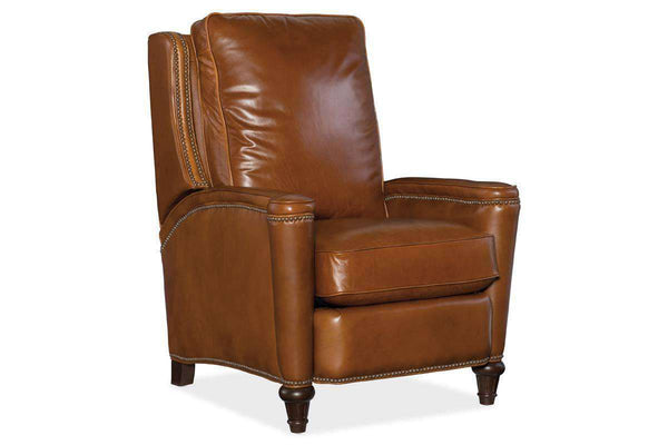 Sayer Toro "Quick Ship" Tall Leather Cylinder Arm Leather Recliner - Club Furniture
