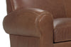 Image of Sebastian Tight Back Distressed Leather Twin Size Sleeper Loveseat
