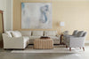 Image of Shauna "Designer Style" Bench Seat Wing Arm Fabric Sectional