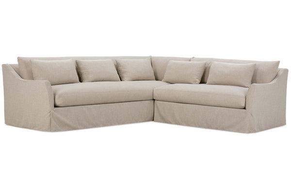 Shauna Slipcovered Bench Seat Wing Arm Fabric Sectional