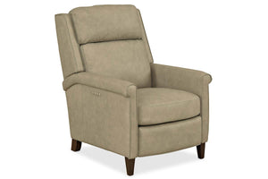 Shepard Dual Power Leather "Quick Ship" Transitional Recliner