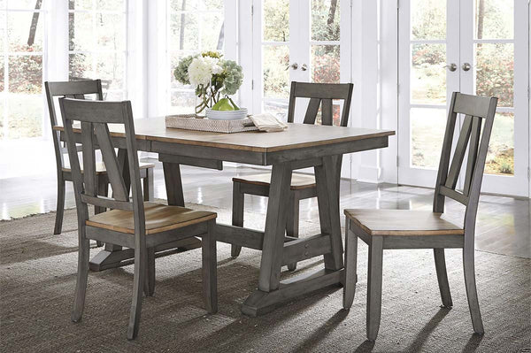 Silverton Rustic Farmhouse Gray Dining Room Collection