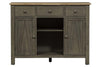 Image of Silverton Rustic Farmhouse Gray With Sandstone Top Storage Buffet Server