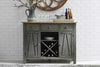 Image of Silverton Rustic Farmhouse Gray With Sandstone Top Storage Buffet Server