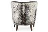 Image of Simpson Legendary Graphite "Quick Ship" Salt & Pepper Hair On Hide Leather Accent Chair