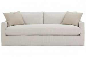 Skyler I 82 Inch Single Bench Cushion Fabric Slipcovered Sofa