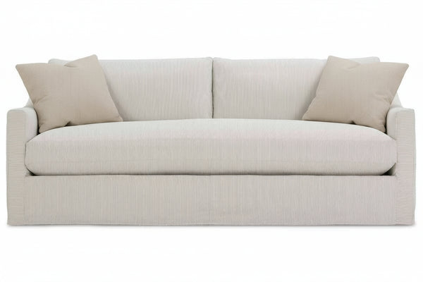 Skyler I 82 Inch Single Bench Cushion Fabric Slipcovered Sofa