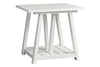 Image of Slater Oyster White Cottage Style Open Shelf End Table