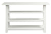 Image of Slater Oyster White Cottage Style Open Shelf Sofa Table