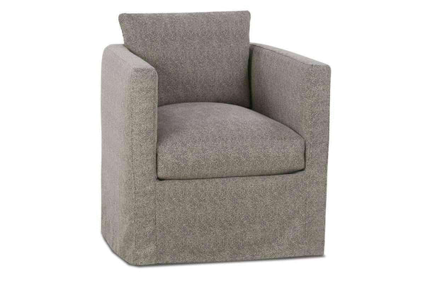Glenda Contemporary Swivel Accent Chair With Slipcover