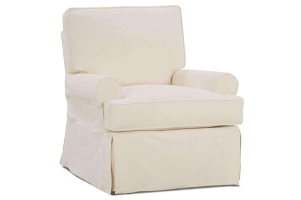 Kayla HIS (Larger) Slipcovered Swivel Glider Accent Chair