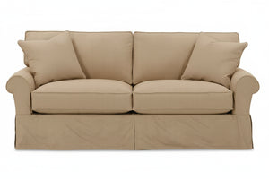 Bethany 78 Inch Apartment Size Slipcovered Sofa