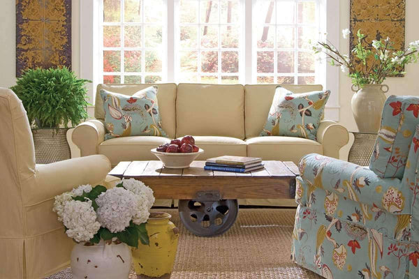Christine 84 Inch Slipcovered Queen Sleeper Sofa