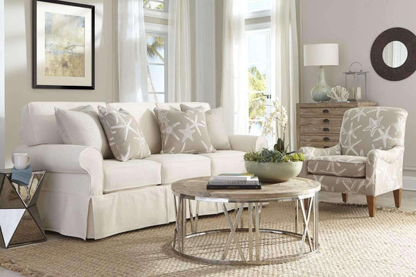 Christine 84 Inch Slipcovered Queen Sleeper Sofa