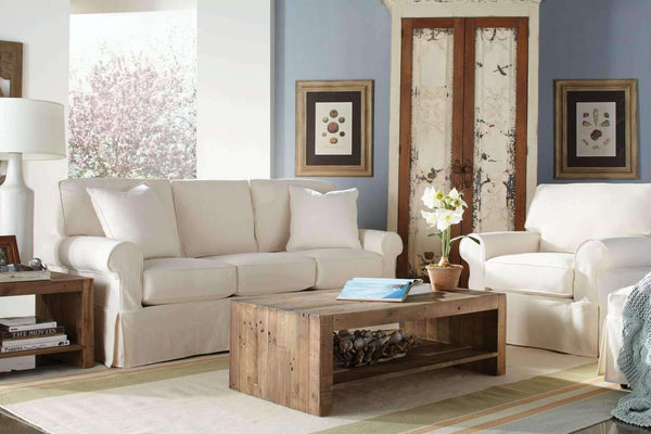 Christine 84 Inch Slipcovered Queen Sleeper Sofa