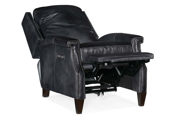 Sylvester Champion Leather "Quick Ship" Pillow Recliner
