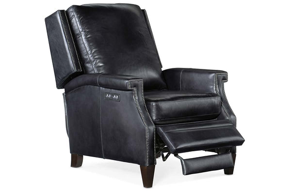 Sylvester Champion Leather "Quick Ship" Pillow Recliner