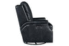 Image of Sylvester Champion Leather "Quick Ship" Swivel Power Pillow Recliner