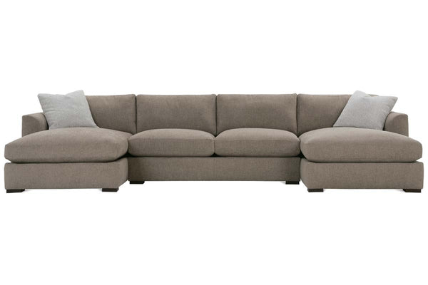 Tamra "Designer Style" Large Scale Wing Arm Fabric Sectional