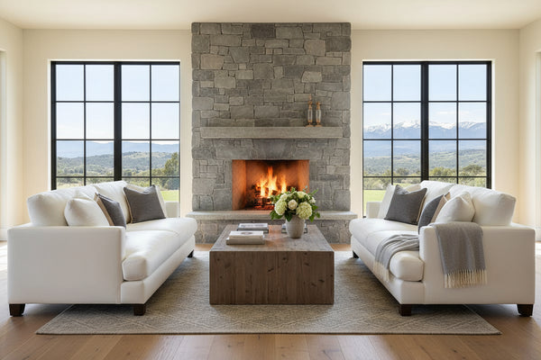 Terrance 90 Inch Modern Leather Track Arm Sofa