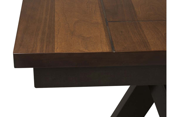 Thayer Contemporary 5 Piece Light And Dark Espresso Gathering Pedestal Table Dining Set With Splat Back Side Chairs