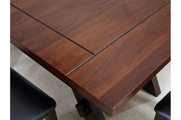 Thayer Contemporary 5 Piece Light And Dark Espresso Pedestal Table Dining Set With Splat Back Side Chairs