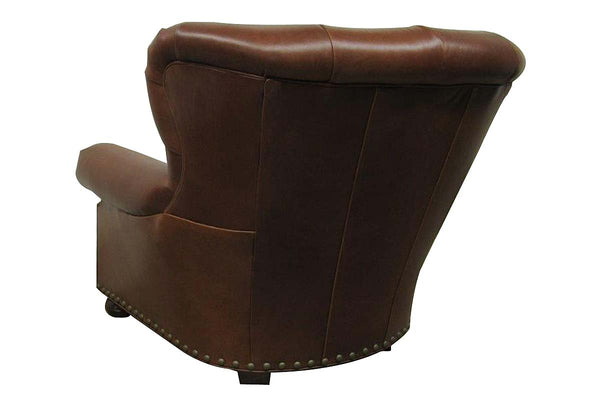 Thurman British Gentleman's Deep Tufted Leather Club Chair