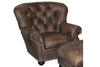 Image of Thurman British Gentleman's Deep Tufted Leather Club Chair