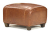 Image of Edison Art Deco Rolled Top Leather Foot Stool Ottoman
