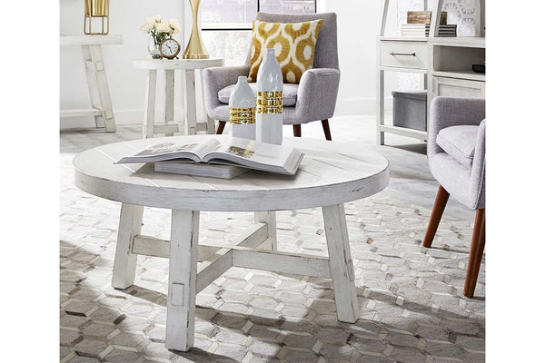 Tristan II White Farmhouse Style Occasional Table Collection