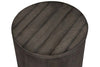 Image of Tristan I Farmhouse Style Charcoal Round Drum Storage End Table