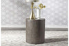 Image of Tristan I Farmhouse Style Charcoal Round Drum Storage End Table