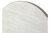 Image of Tristan II Farmhouse Style Distressed White Round Splay Leg Coffee Table
