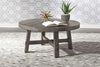 Image of Tristan I Farmhouse Style Charcoal Round Splay Leg Coffee Table