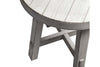 Image of Tristan II Farmhouse Style Distressed White Splay Leg Round End Table