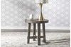 Image of Tristan I Farmhouse Style Charcoal Splay Leg Round End Table
