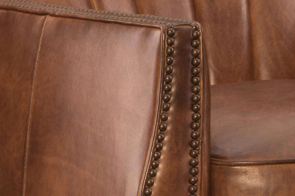Vander "Quick Ship" Leather Swivel Accent Chair