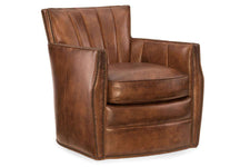 Vander "Quick Ship" Leather Swivel Accent Chair