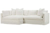 Image of Vanessa Two Piece Pillow Back Slipcovered Sectional With Large Chaise Bumper (Version 2 As Configured)