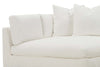 Image of Vanessa Two Piece Pillow Back Slipcovered Sectional With Large Chaise Bumper (Version 2 As Configured)
