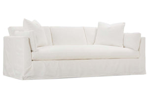 Vanessa I 99 Inch Single Bench Seat Slipcovered Sofa