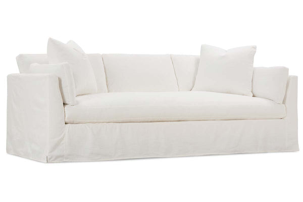 Vanessa I 99 Inch Single Bench Seat Slipcovered Sofa