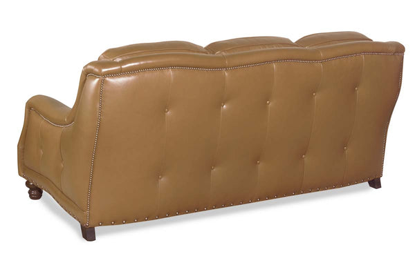 Vernon 84 Inch "Designer Style" English Arm Leather Sofa