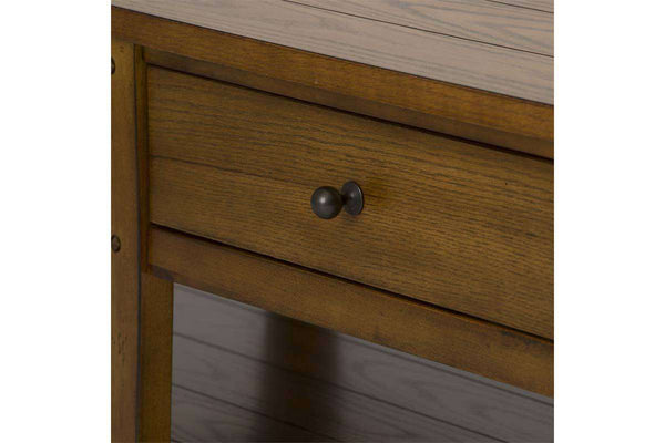 Warrington Golden Oak Lake House Style Coffee Table With Two Drawers And Shelf