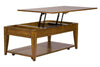 Image of Warrington Golden Oak Lift Top Coffee Table With Plank Top And Storage Shelf